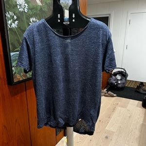 Orlebar Brown - Luxury blue linen t-shirt - Size L (fits more like a trim M)